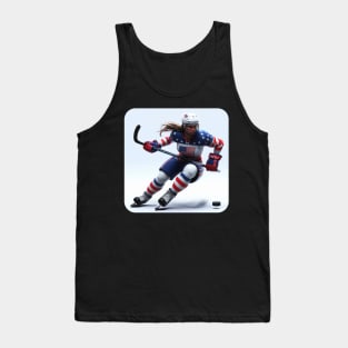 American Woman Ice Hockey Player #11 Tank Top